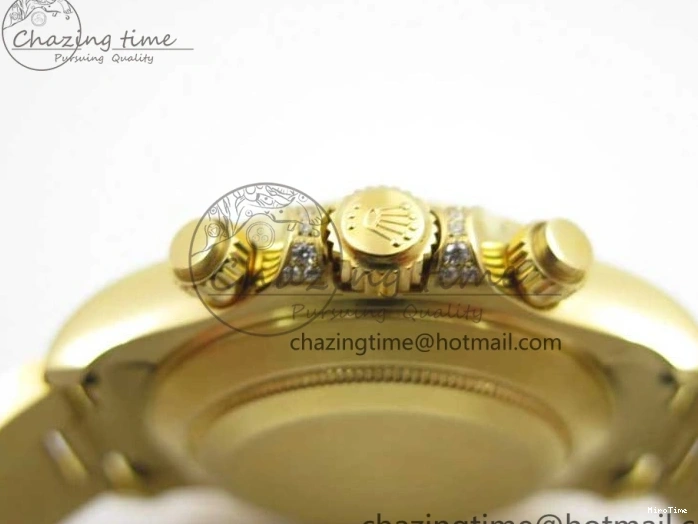 MiroTime 0306 Daytona 116589RBOW YG Rainbow Crystal BLF Best Edition Black Dial on YG Bracelet A SmoothTexture 3175